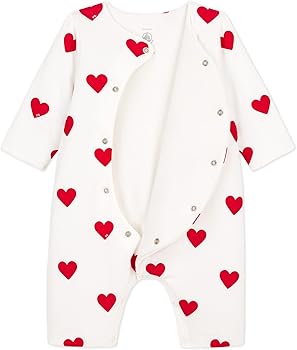 Amazon.co.jp: [プチバトー] ハートプリント 足なし ロンパース ベビー